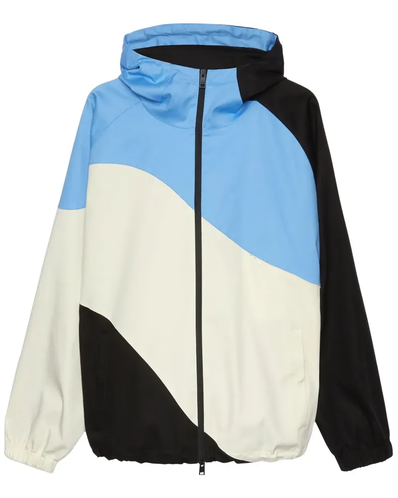 MSGM Sportjacke in Colour-Block-Optik - Blau Blau