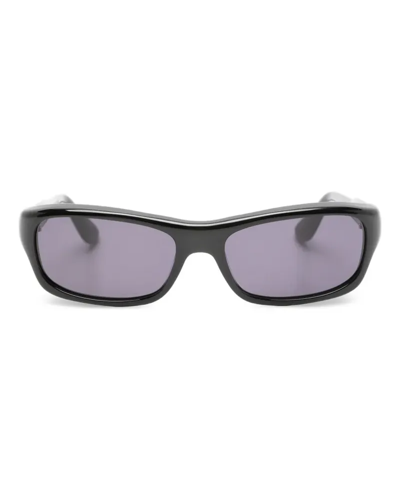 Port Tanger Ihya Sonnenbrille mit eckigem Gestell - Schwarz Schwarz