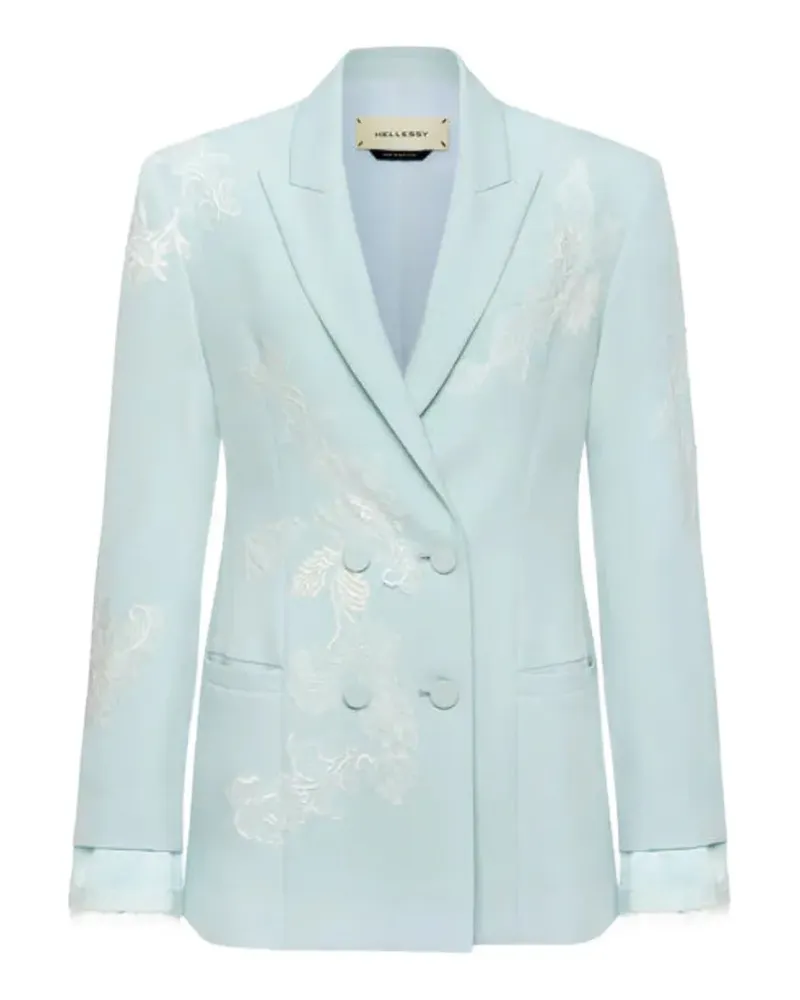 Hellessy Bruce floral-embroidered blazer - Blau Blau