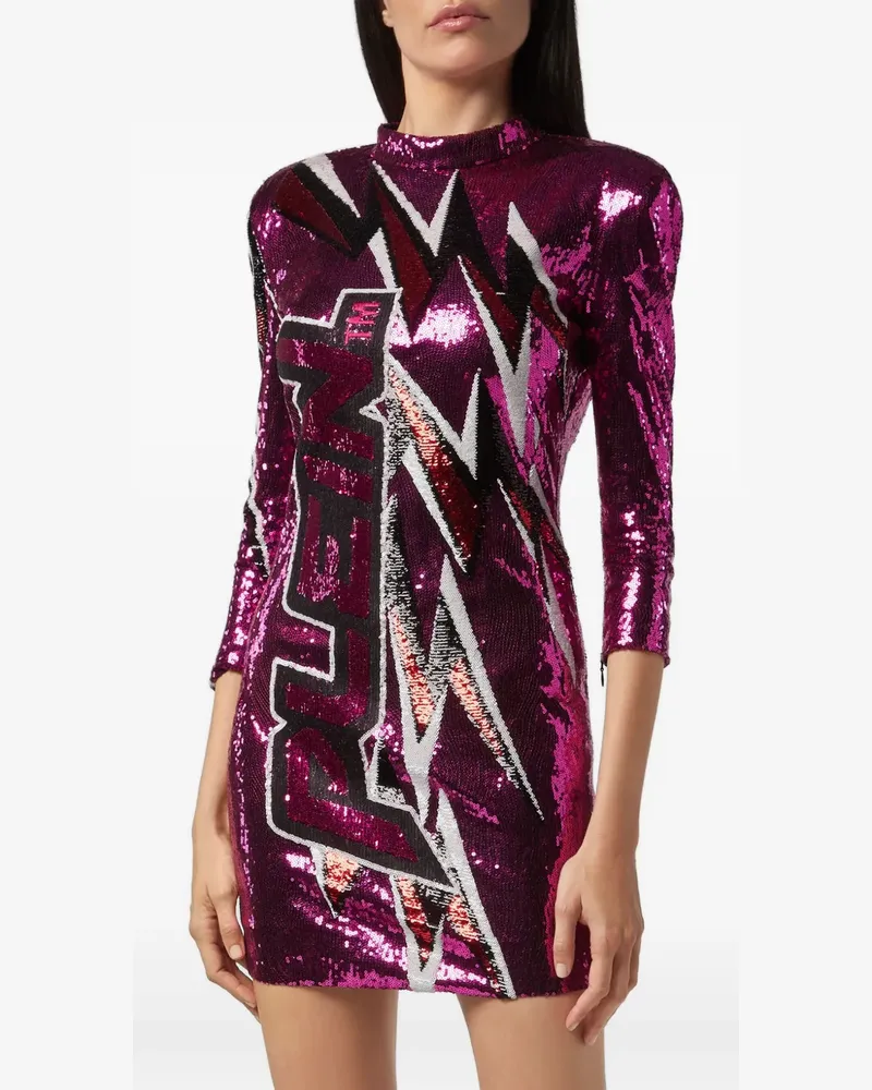 Philipp Plein open-back sequinned dress - Rosa Rosa