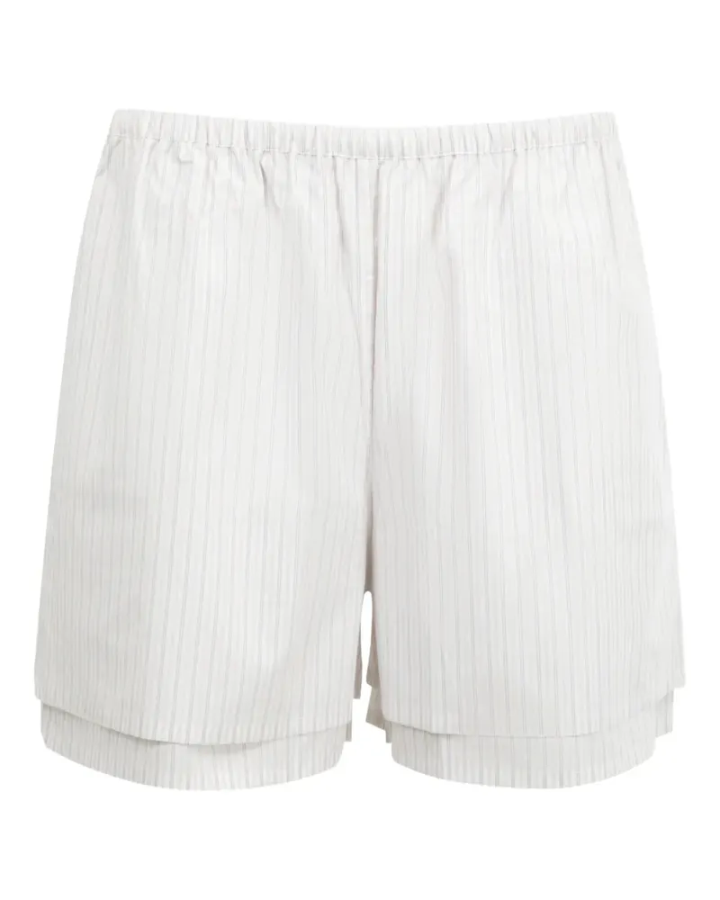 Deiji Studios Shorts mit Nadelstreifen - Weiß Weiß