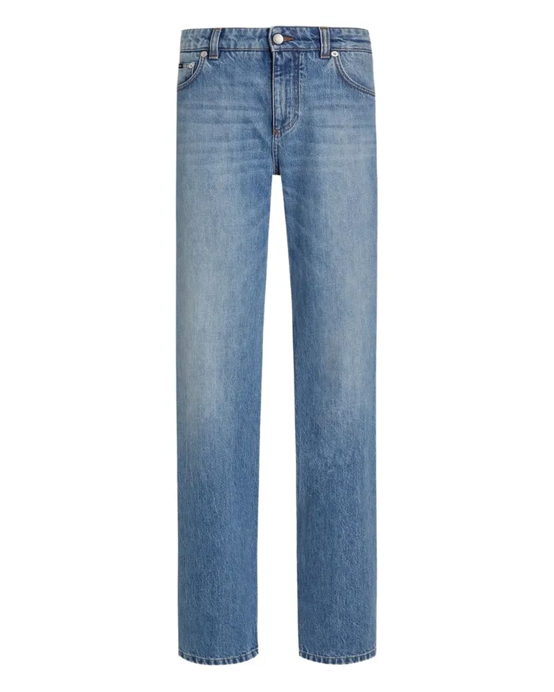 Dolce & Gabbana Jeans mit Logo-Schild - Blau Blau