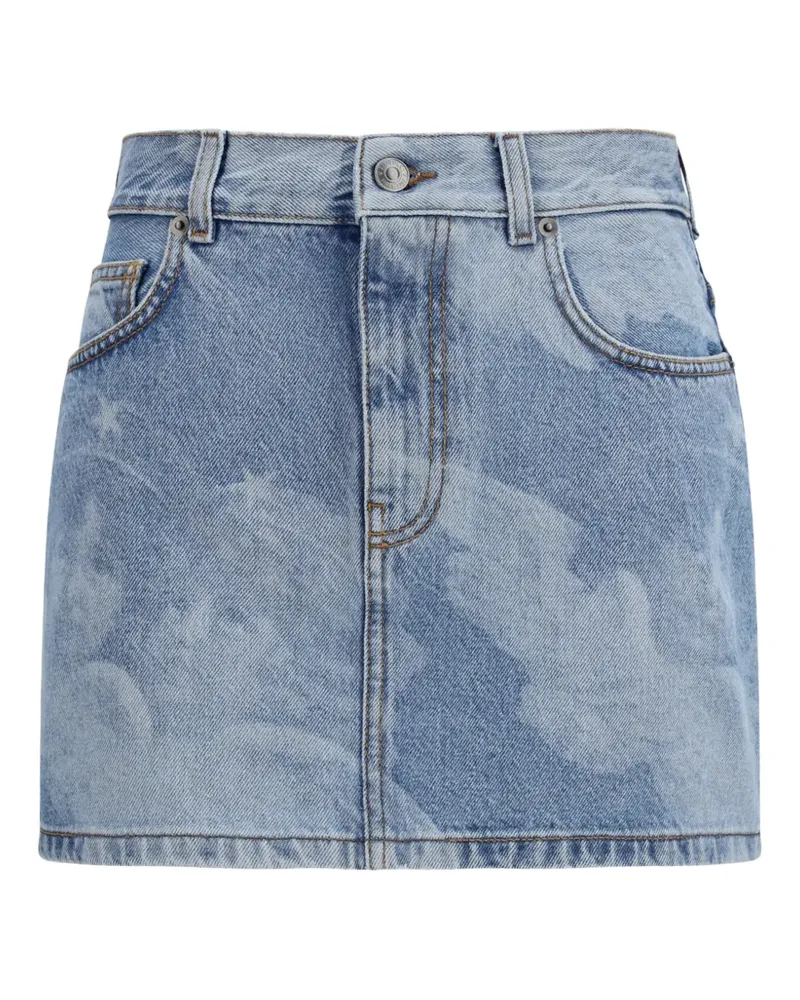 Fiorucci angels-print denim skirt - Blau Blau