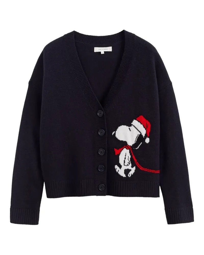 Chinti & Parker Snoopie Holiday Cardigan - Blau Blau