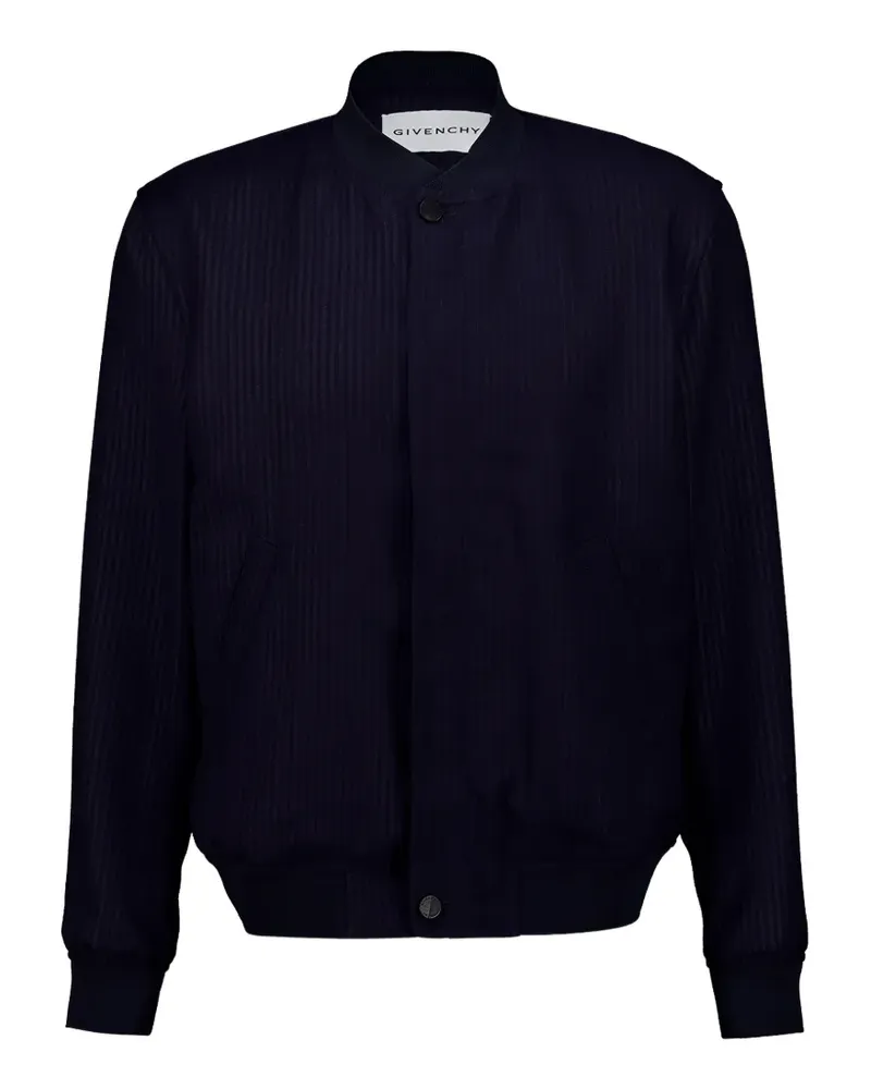 Givenchy pinstriped bomber jacket - Blau Blau