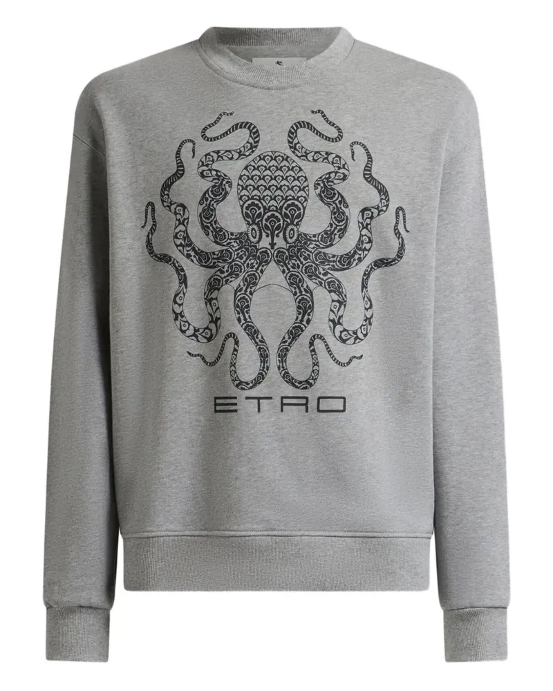 Etro Sweatshirt mit Logo-Print - Grau Grau
