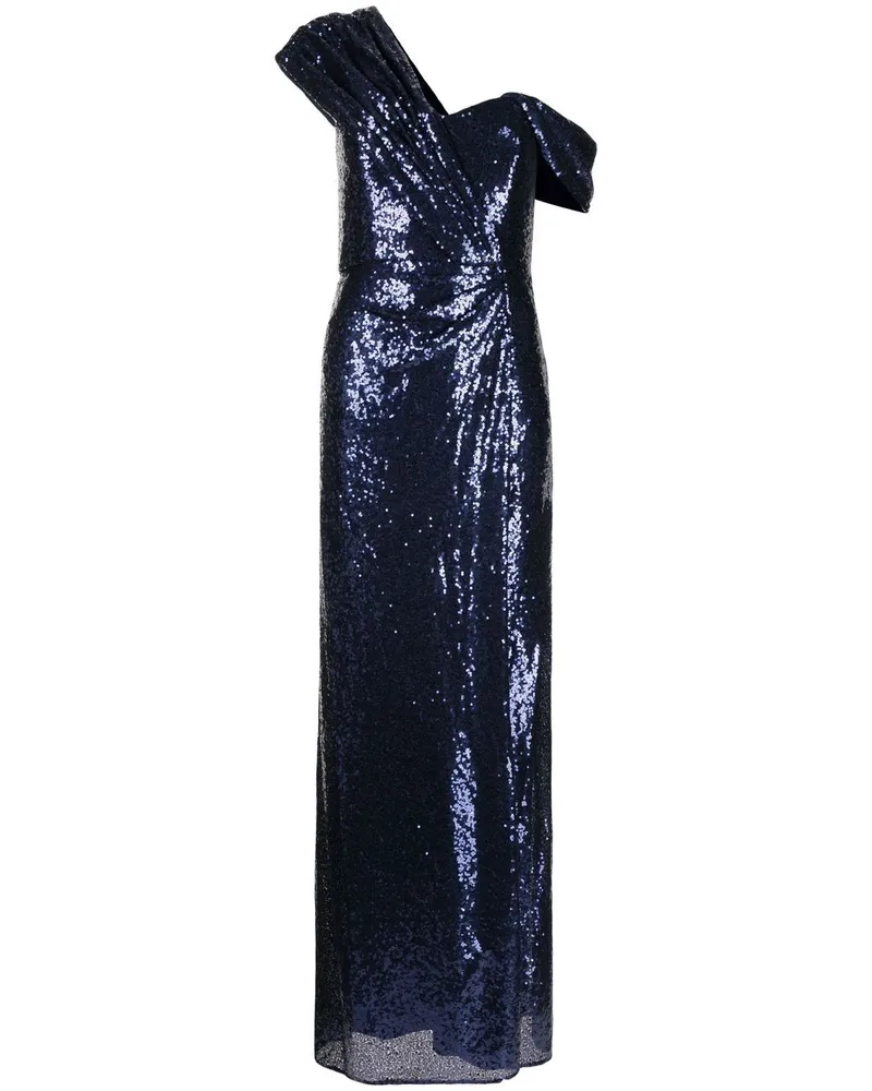 Badgley Mischka Schulterfreies Midikleid - Blau Blau
