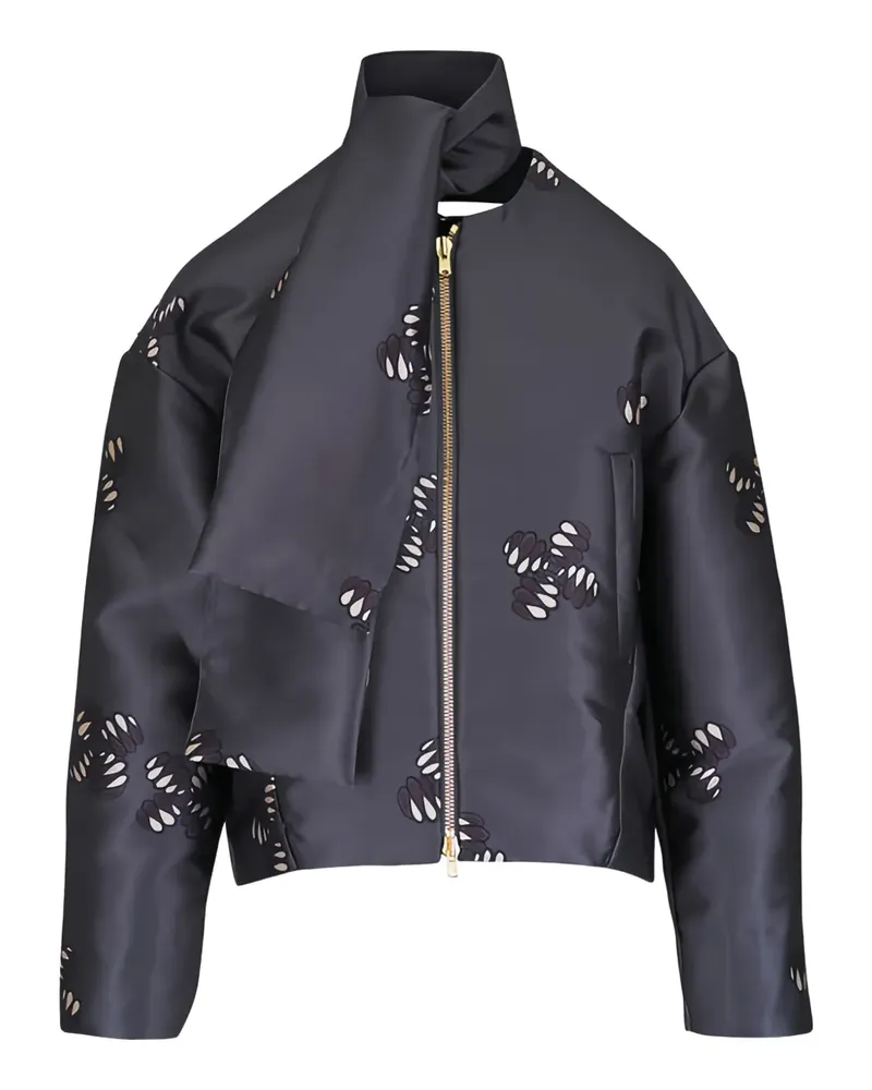 ODEEH scarf print jacket - Grau Grau