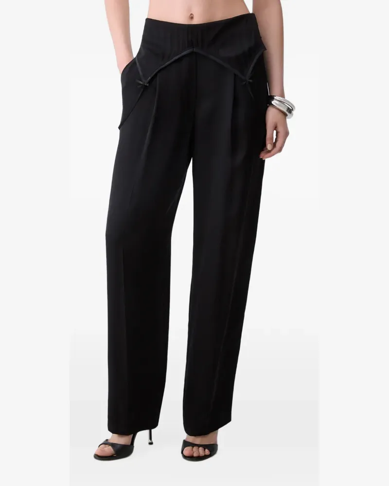 Liu Jo trousers with lingerie detail - Schwarz Schwarz