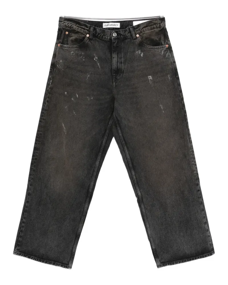 Our Legacy distressed wide-leg jeans - Schwarz Schwarz