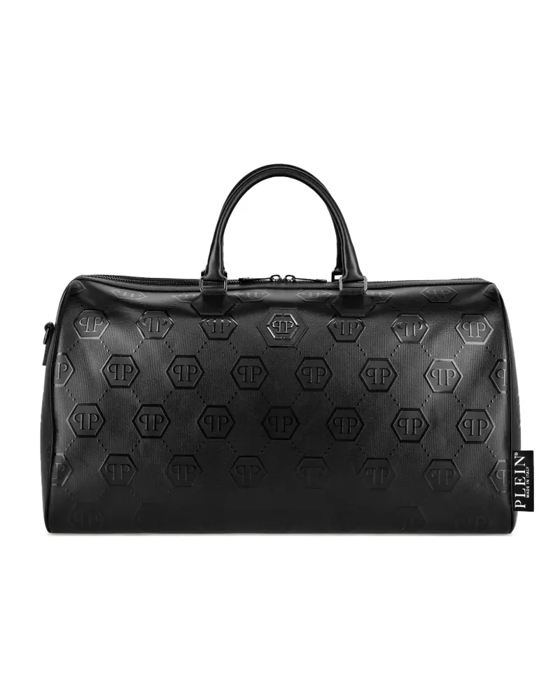 Philipp Plein Reisetasche mit Monogramm-Prägung - Schwarz Schwarz