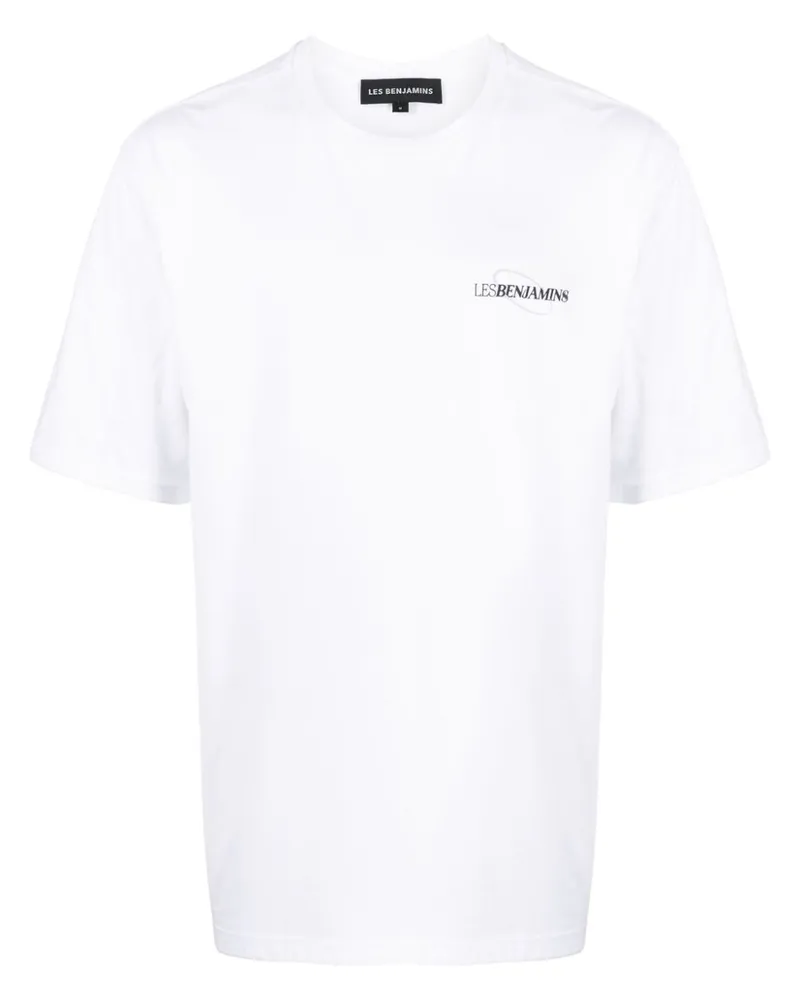 Les Benjamins T-Shirt mit Logo-Print - Weiß Weiß