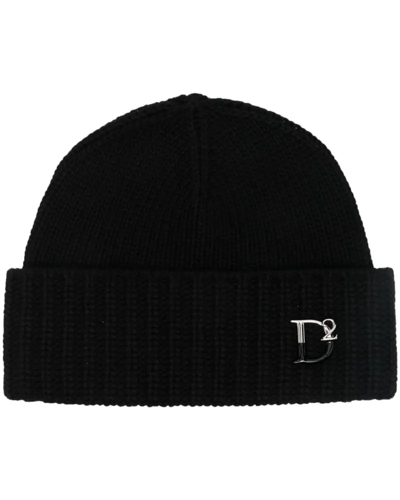 Dsquared2 Gestrickte Beanie Schwarz