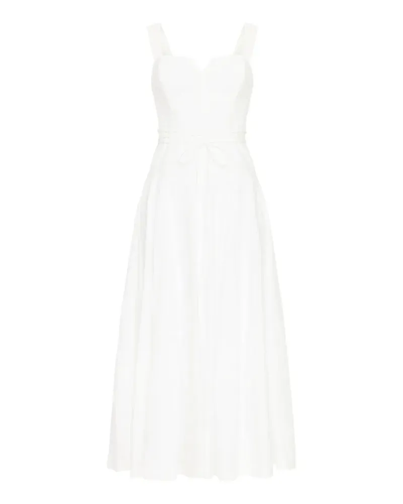 Cinq à Sept Jerome sweetheart-neck tie midi dress - Weiß Weiß