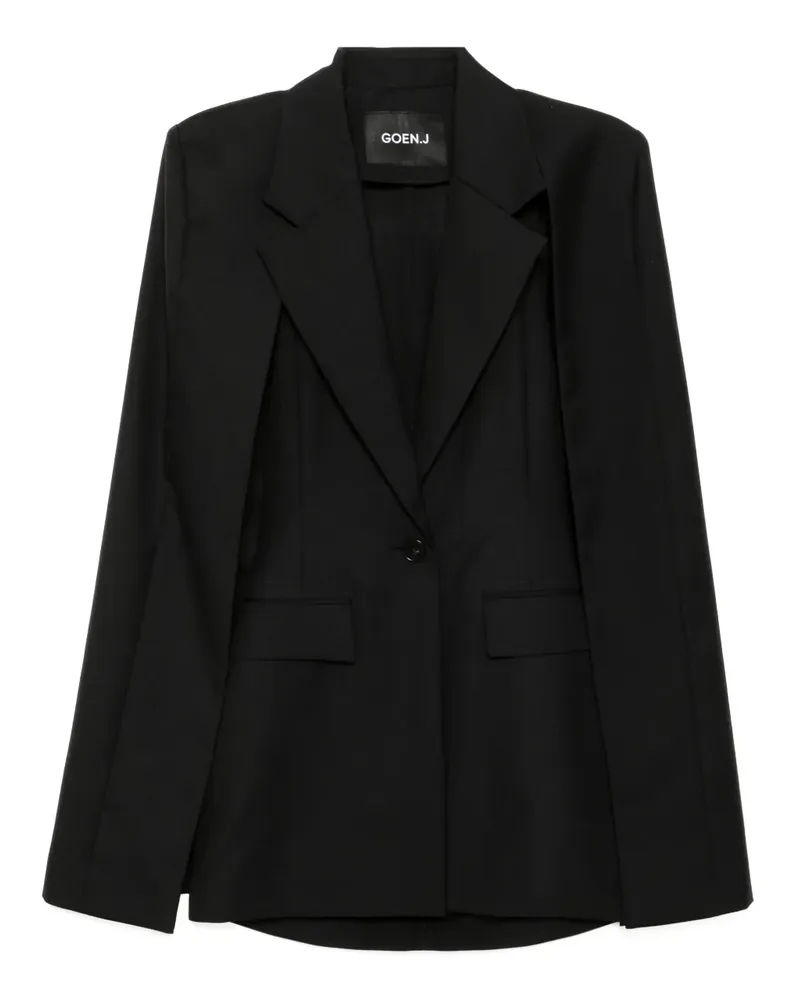GOEN.J Blazer mit fallendem Revers - Schwarz Schwarz