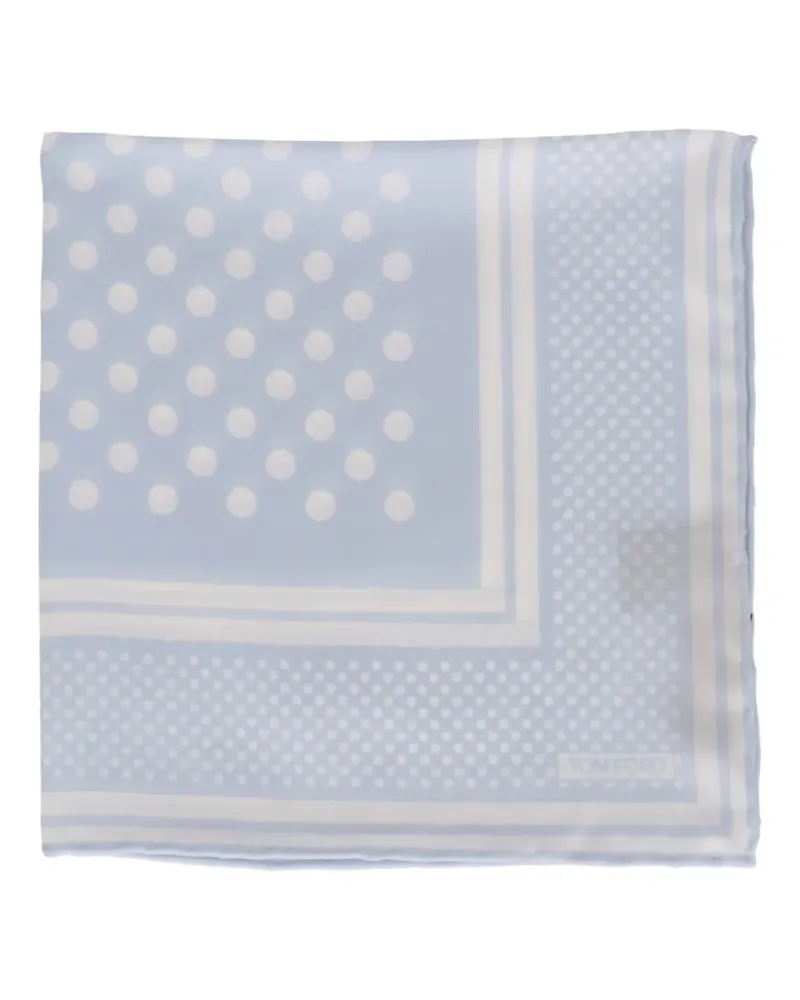 Tom Ford polka-dot pocket square - Blau Blau