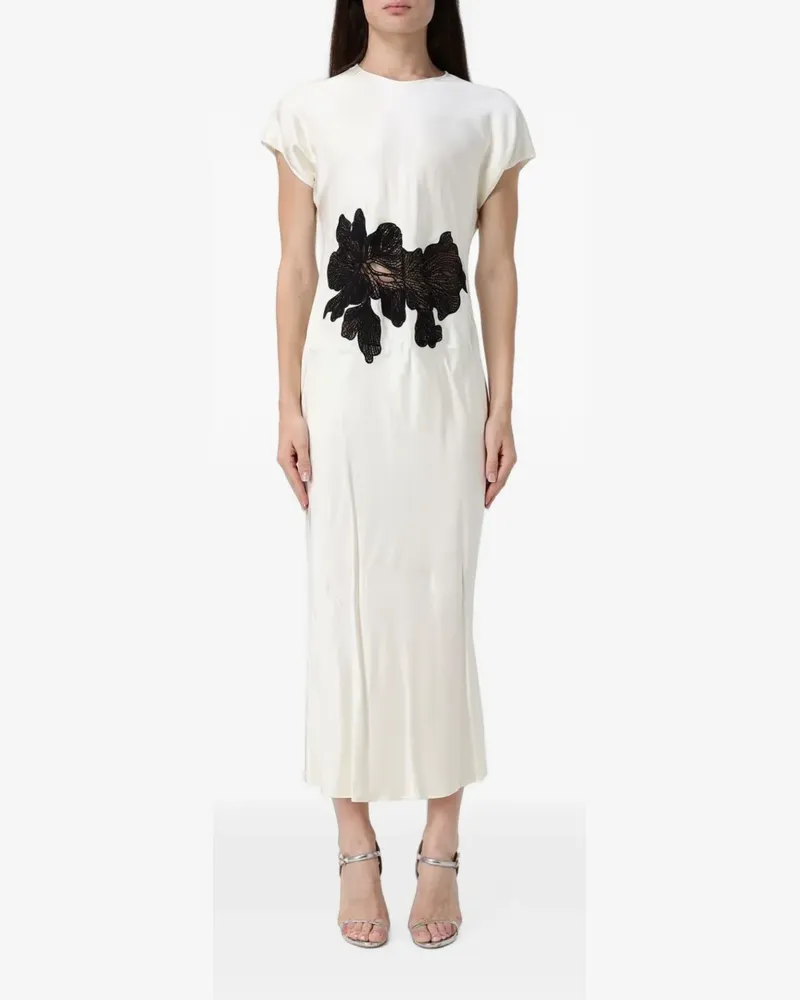 Patrizia Pepe Kleid mit Spitze - Nude Nude
