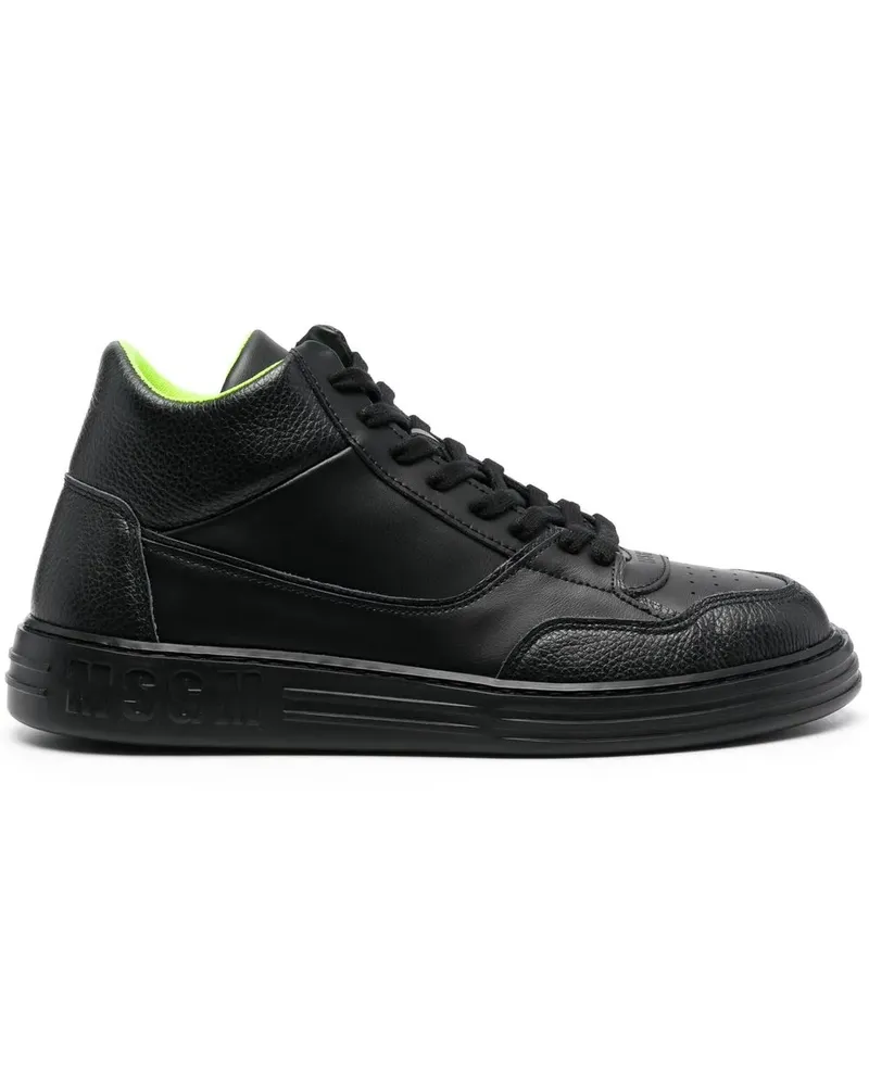 MSGM High-Top-Sneakers mit Logo - Schwarz Schwarz