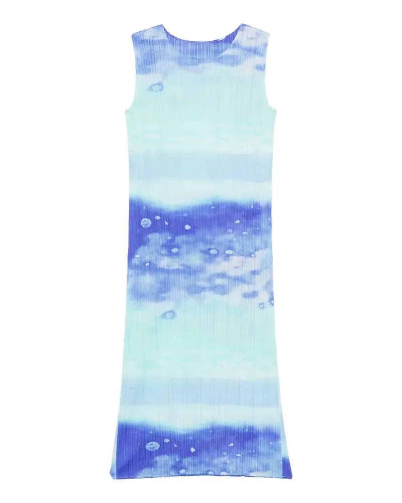 Issey Miyake Pleats Please sleeveless midi dress - Blau Blau