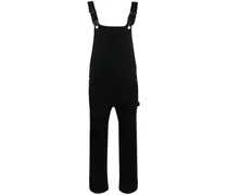 Latzhose mit Denim-Effekt - Schwarz