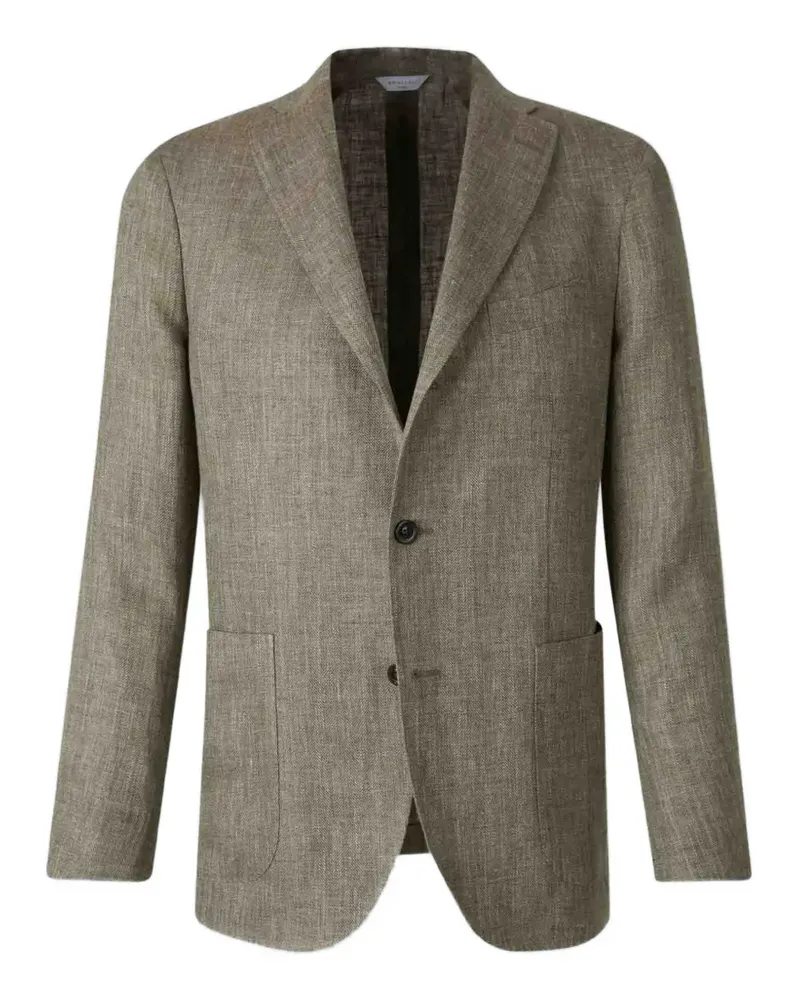 Boglioli herringbone-weave notched-lapels blazer - Grau Grau