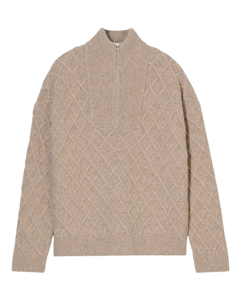 Closed Troyer Pullover mit kurzem Reißverschluss - Nude Nude