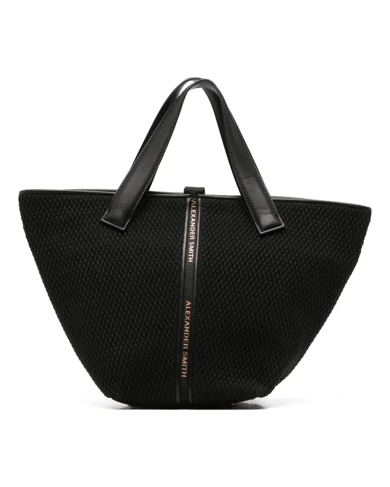 Alexander Smith Mittelgroße Lauren Tote Bag mit Logo - Schwarz Schwarz