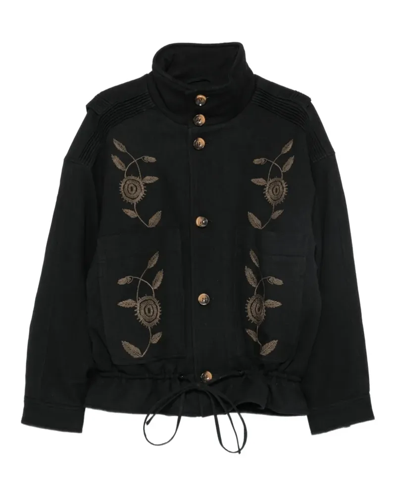 Antik Batik Aristide floral-embroidered jacket - Grau Grau