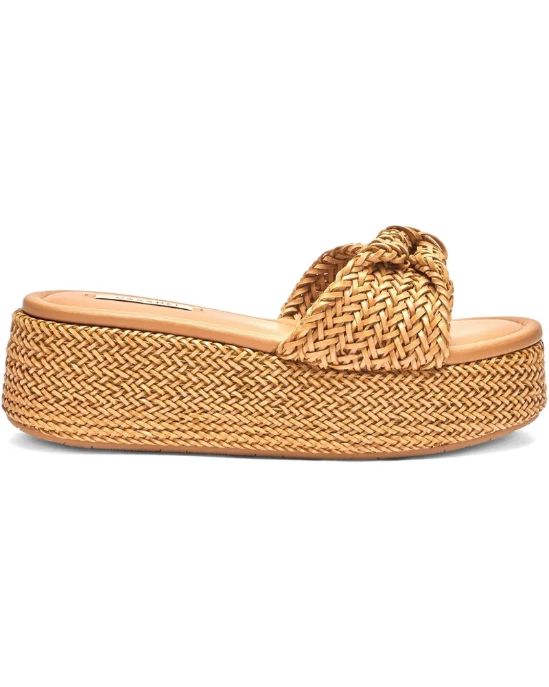 Casadei Insideout Plateau-Sandalen mit Flechtdetail - Nude Nude