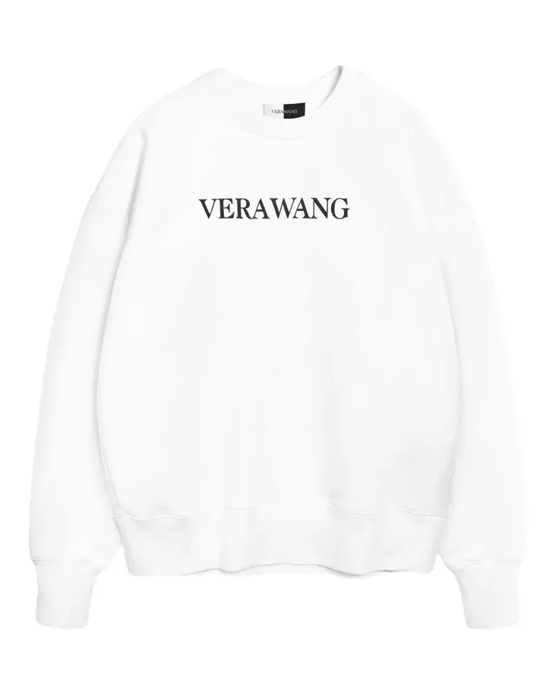 Vera Wang logo-print cotton sweatshirt - Weiß Weiß