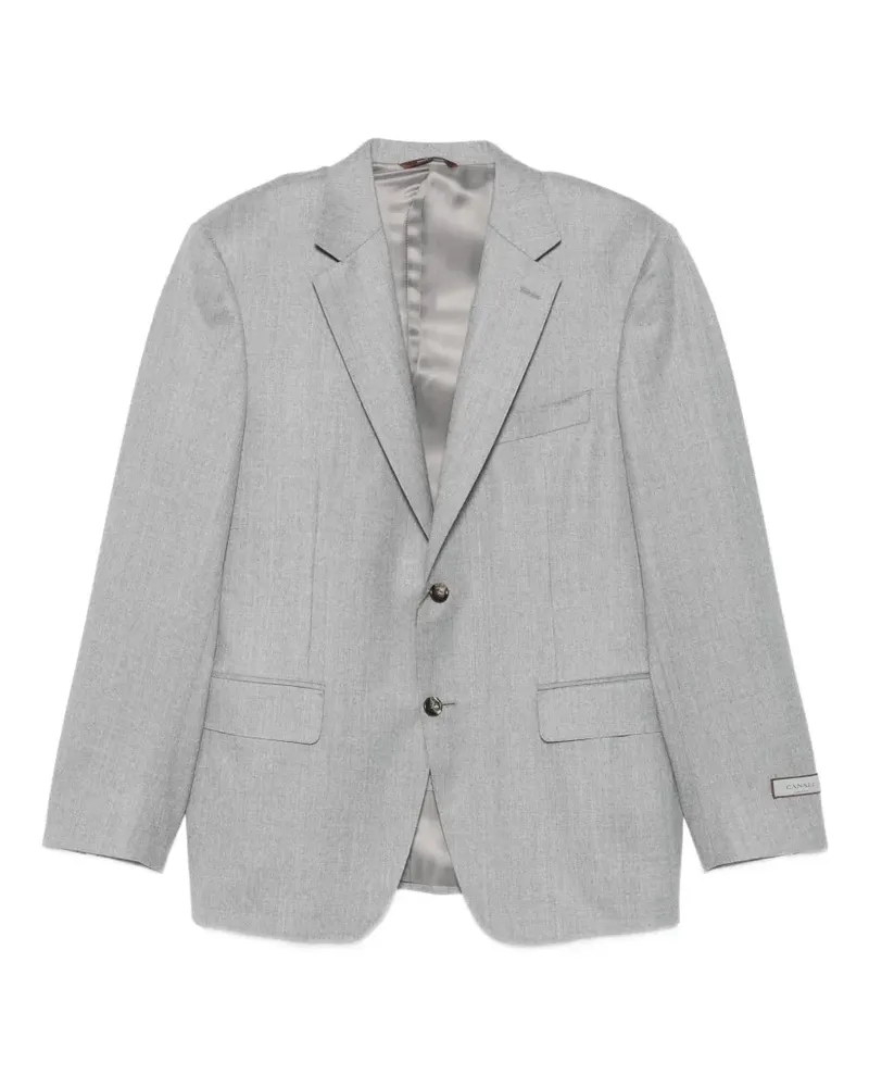 Canali notched-lapel single-breasted blazer - Grau Grau