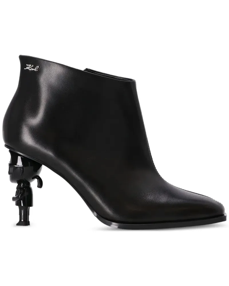 Karl Lagerfeld Knöchelhohe Ikon Karl Stiefel - Schwarz Schwarz