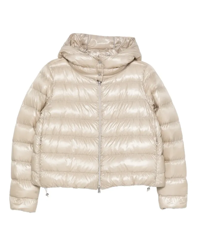 Herno hooded quilted zip-up jacket - Nude Nude