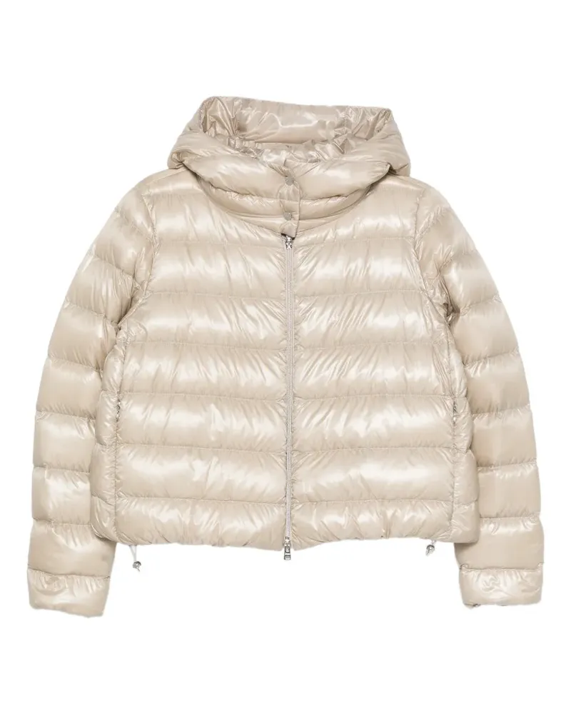 Herno hooded quilted zip-up jacket - Nude Nude