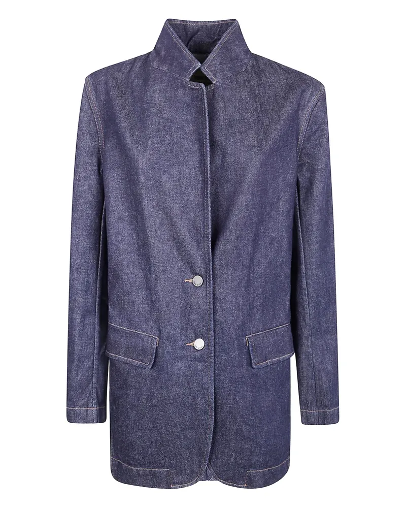 Uma Wang Geknöpfte Jeansjacke - Blau Blau