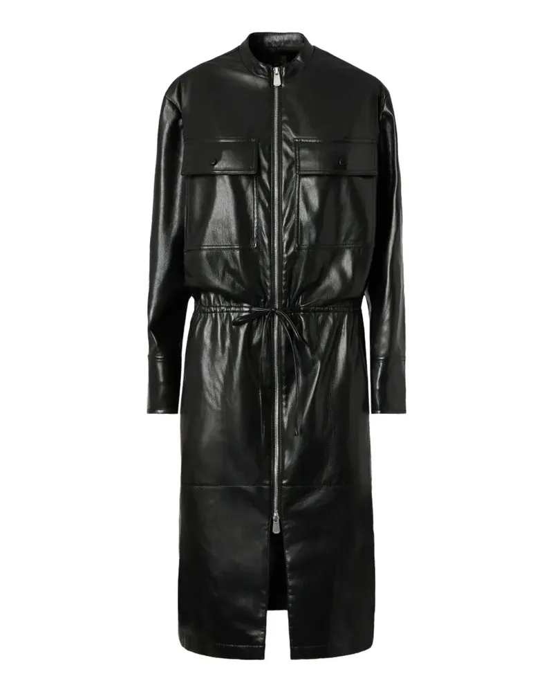 Pinko Midikleid mit Kordelzugbund - Schwarz Schwarz