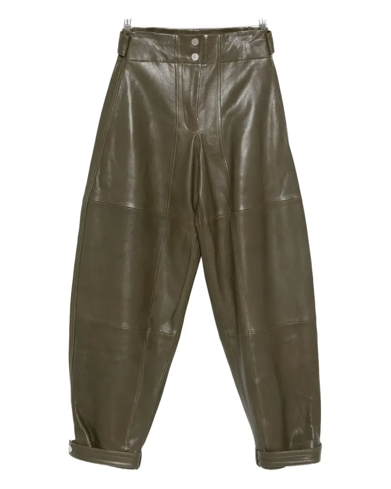 Co Tapered-Hose aus Leder - Grün Grün