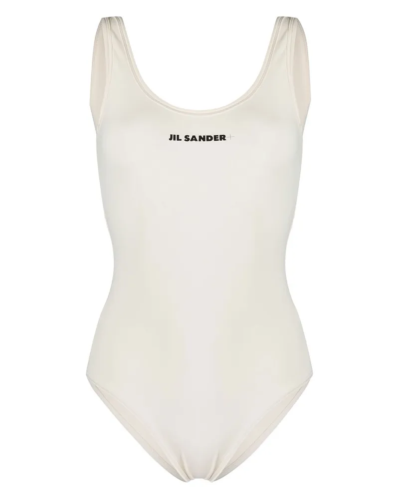 Jil Sander Badeanzug mit Logo-Print - Nude Nude