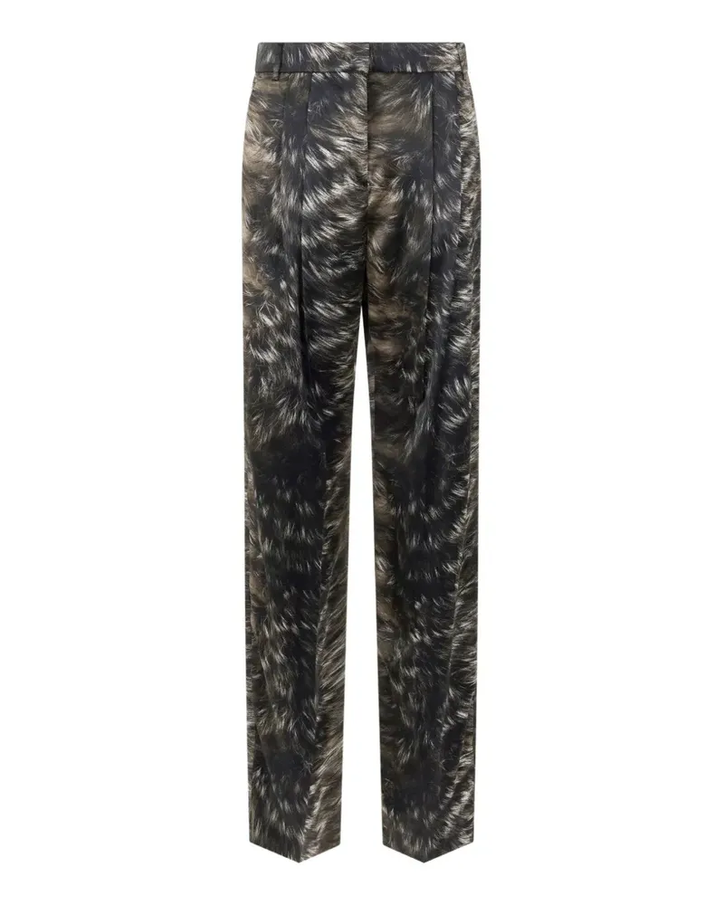 Roberto Cavalli Hose mit Pelz-Print - Schwarz Schwarz