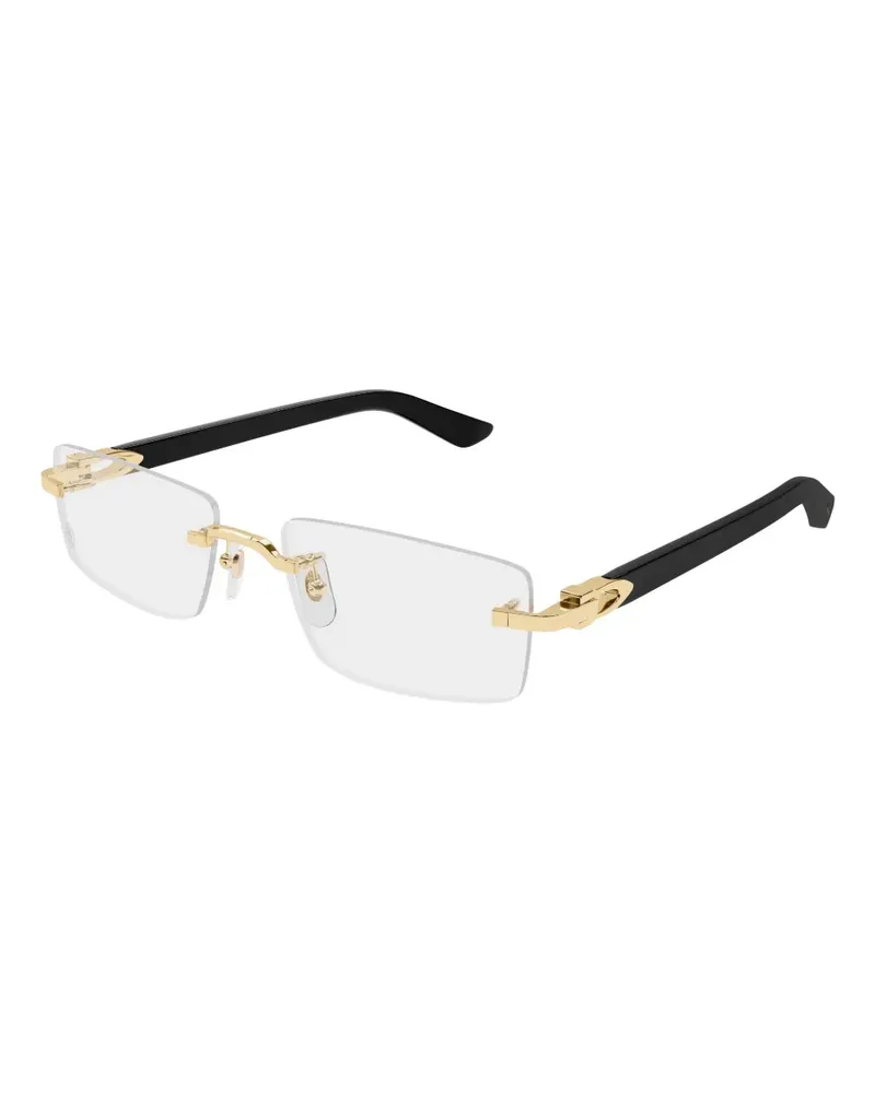 Cartier Rahmenlose Brille mit eckigen Gläsern - Schwarz Schwarz