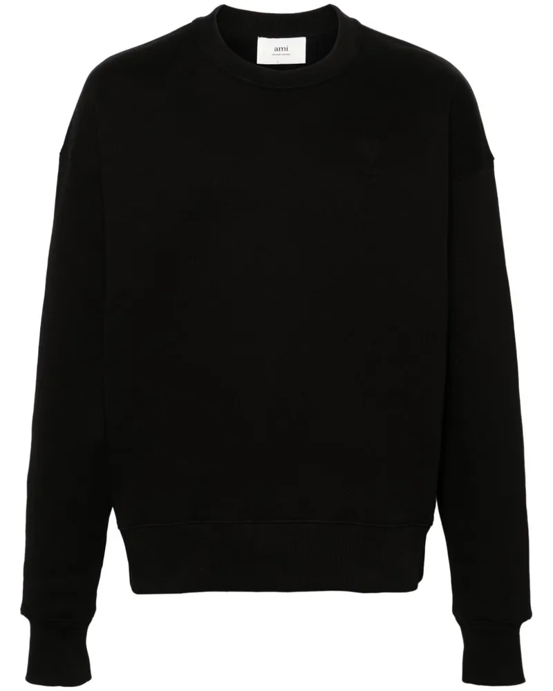 AMI Paris Sweatshirt mit Ami de Coeur-Prägung - Schwarz Schwarz
