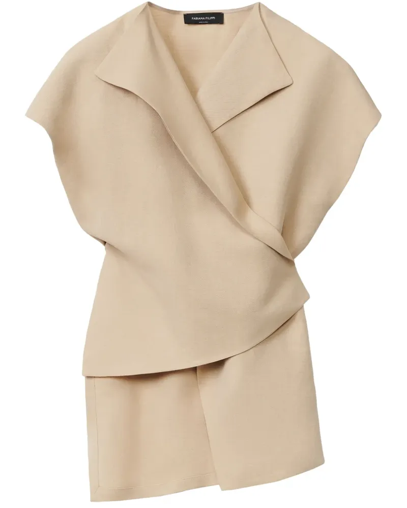 Fabiana Filippi Bluse im Wickelstil - Nude Nude