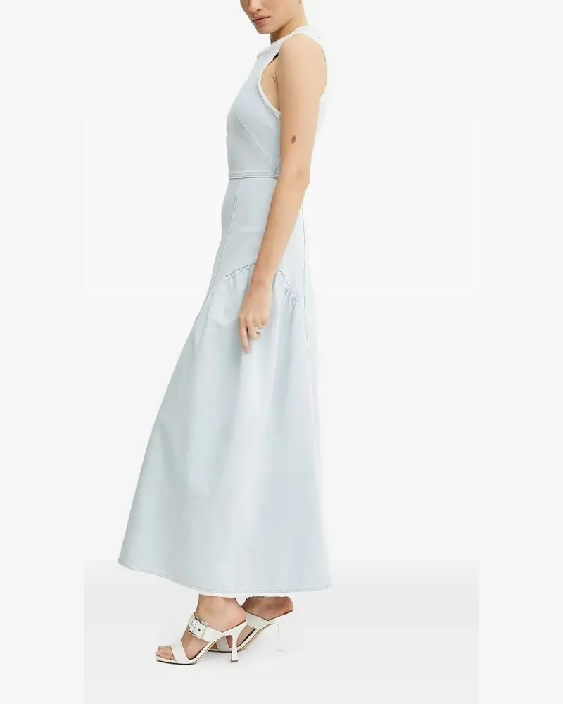 IVY & OAK Ärmelloses Jeans-Maxikleid mit ausgefransten Kanten - Blau Blau