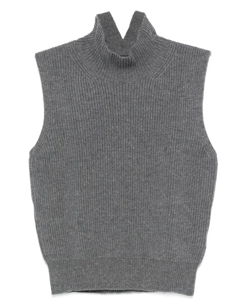 Dondup Geripptes Strickoberteil - Grau Grau