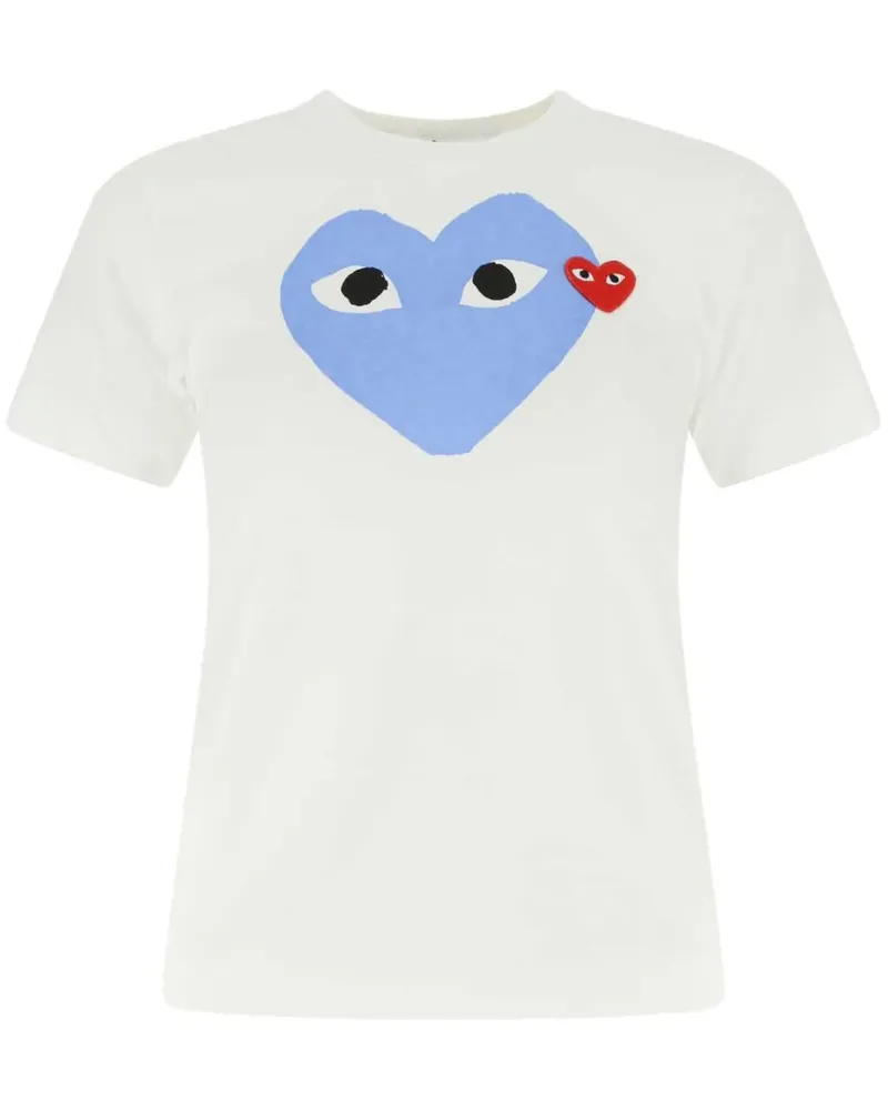 Comme des Garçons T-Shirt mit Herz-Print - Weiß Weiß