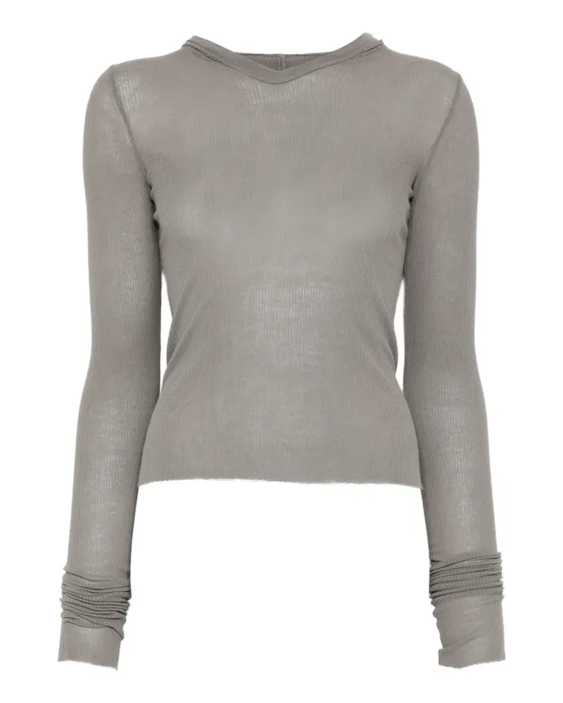 Rick Owens T-Shirt mit Kapuze - Grau Grau