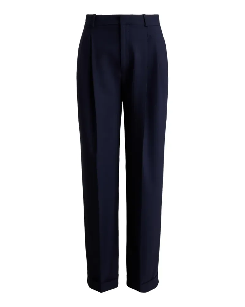 Ralph Lauren Wide-Leg-Hose mit Bundfalten - Blau Blau