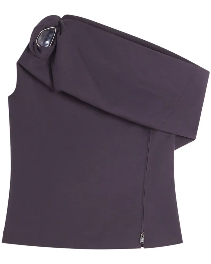 Lanvin Oberteil mit asymmetrischem Saum - Violett Violett