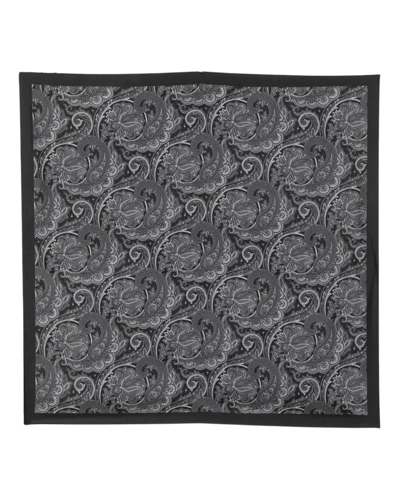 Gabriele Pasini Schal aus Seide mit Paisley-Print - Schwarz Schwarz