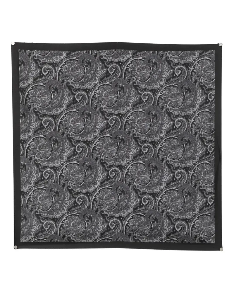 Gabriele Pasini paisley-print silk scarf - Schwarz Schwarz